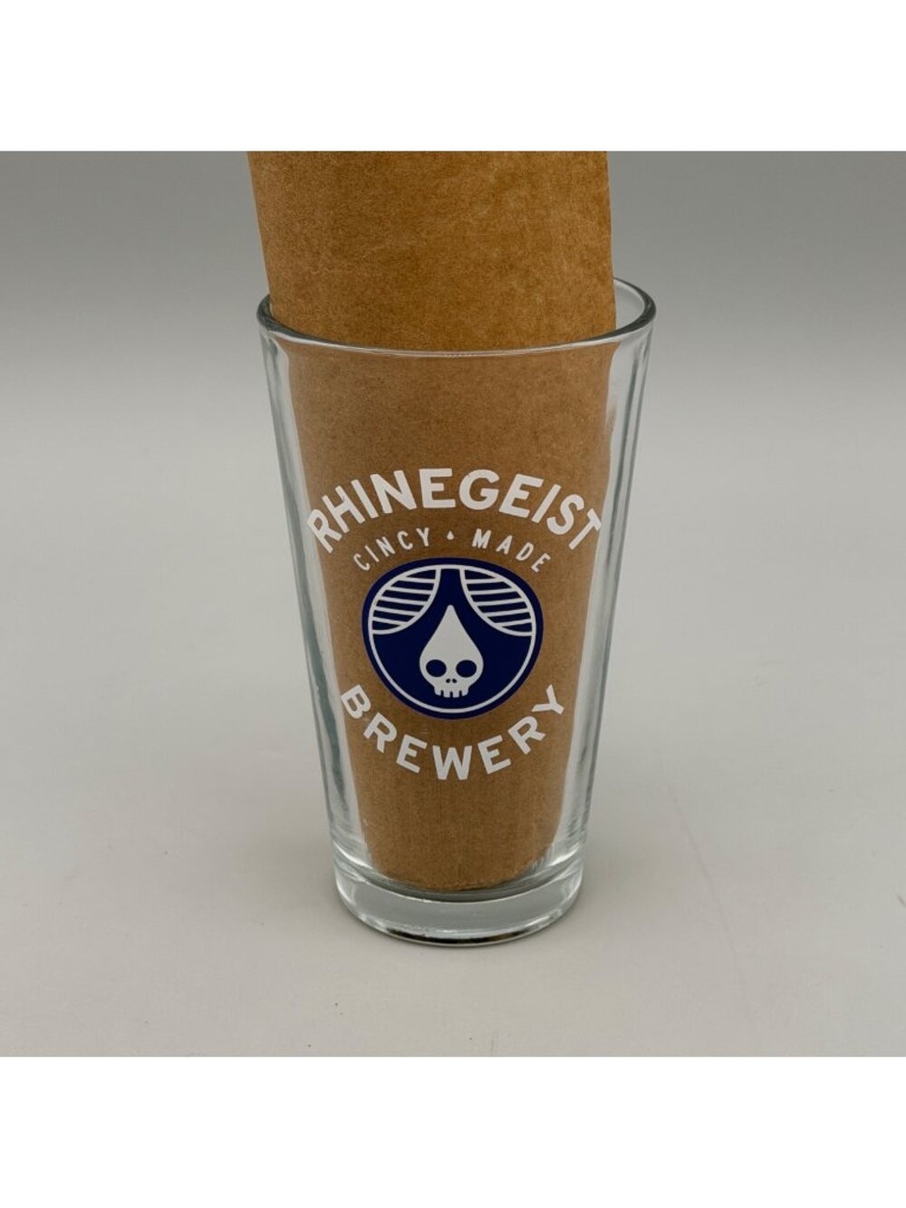 Rhinegeist Brewery Cincy Made Pint 16 Oz. Beer Glass Cincinnati Ohio Microbrew